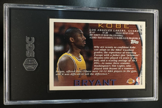 1996-97 Topps Kobe Bryant #138 NBA at 50 RC Lakers SGC 8.5