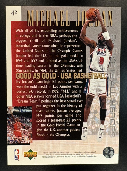 1994-95 Upper Deck Michael Jordan #42 Basketball Heroes: USA