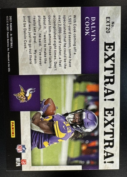 2021 Panini XR Dalvin Cook #EXT20 Extra Blue 94/99 Vikings