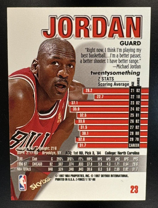 1997-98 Skybox Z-Force Michael Jordan #23 Bulls
