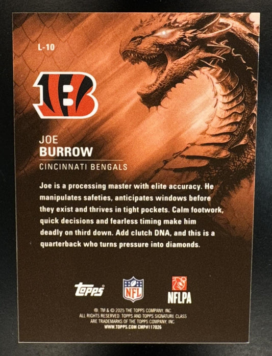 2025 Topps Signature Class Joe Burrow #L-10 Leviathans SSP Bengals