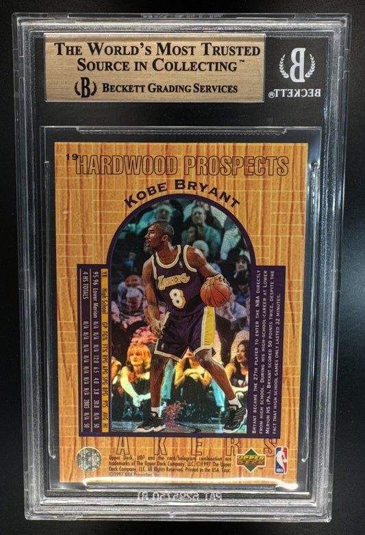 1996-97 Upper Deck UD3 Kobe Bryant Hardwood #19 RC Lakers BGS 9.5