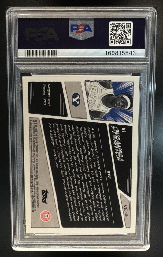 2025-26 Bowman AJ Dybantsa #NIL-A1 Anime NIL SSP Cougars PSA 9