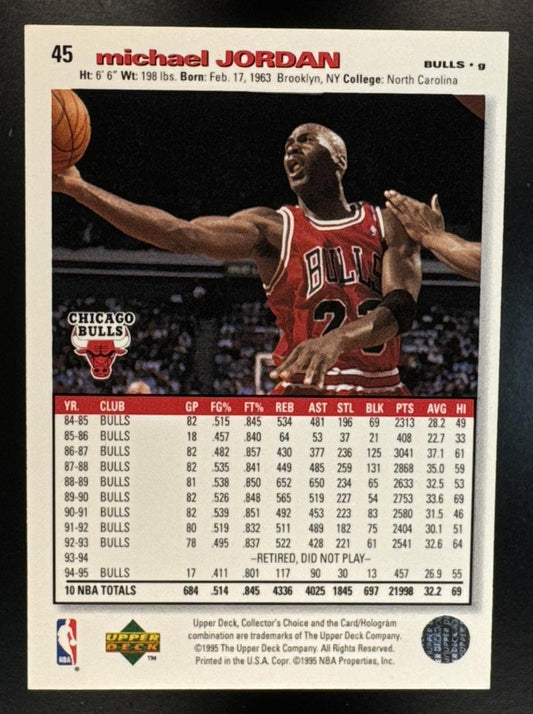 1995-96 Upper Deck Collector's Choice Michael Jordan #45 Bulls