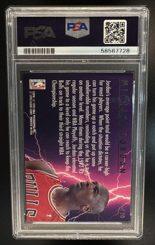 1993-94 Fleer Ultra Michael Jordan #5 Scoring Kings Bulls PSA 8
