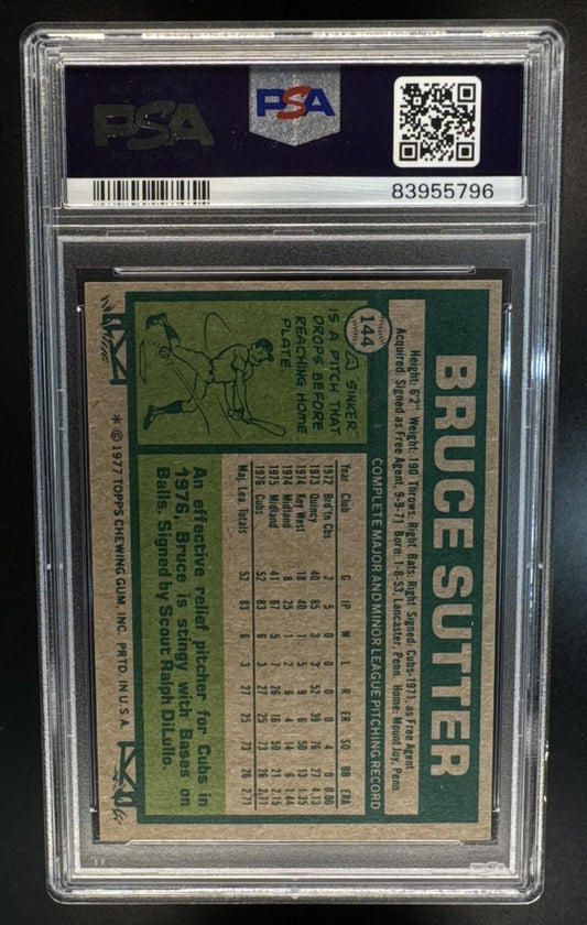 1977 Topps Bruce Sutter #144 RC Cubs PSA 9