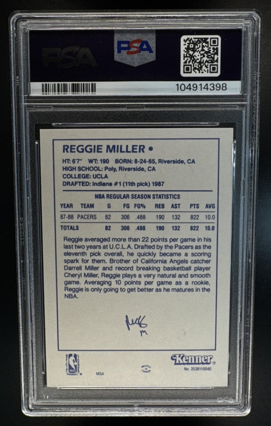 1988 Kenner Starting Lineup Cards Reggie Miller #3538110040 Pacers PSA 8