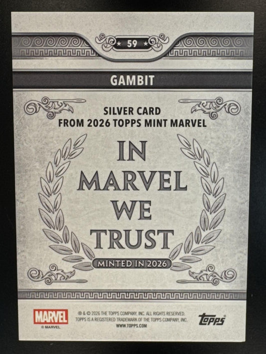 2026 Topps Mint Marvel Gambit #59 Silver