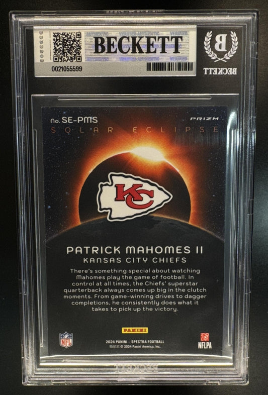 2024 Panini Spectra Patrick Mahomes II #SE-PMS Solar Eclipse Chiefs BGS 9
