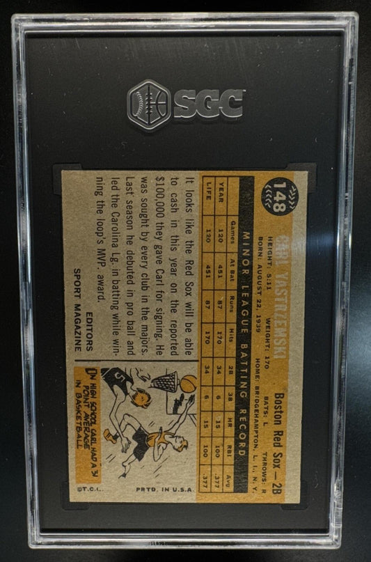 1960 Topps Carl Yastrzemski #148 RC Red Sox SGC 6