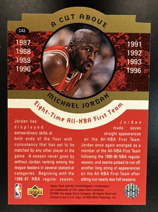 1996 Upper Deck Collector's Choice Michael Jordan #CA3 A Cut Above: The Years Bulls