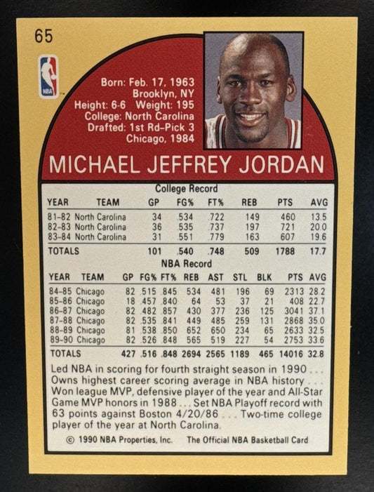 1990-91 Hoops Michael Jordan #65 Bulls