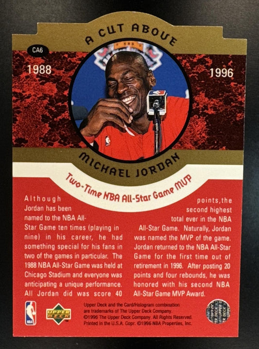 1996 Upper Deck Collector's Choice Michael Jordan #CA6 A Cut Above: The Years