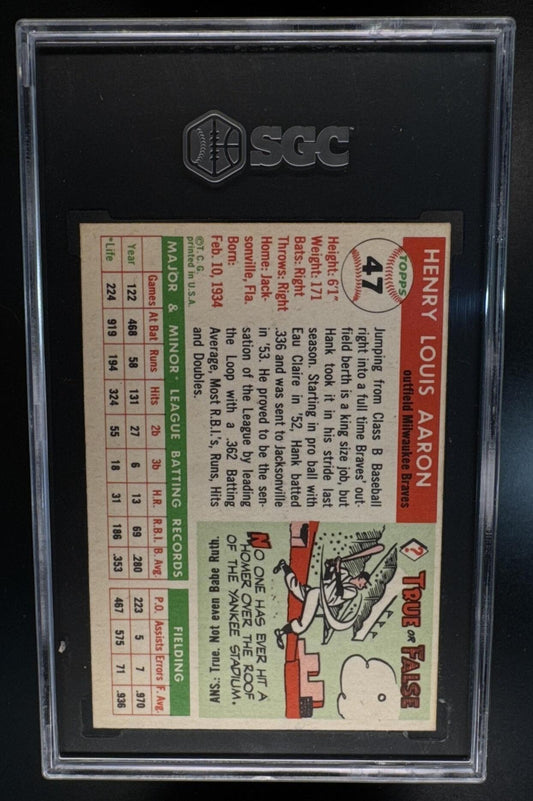 1955 Topps Hank Aaron #47 SGC 4.5