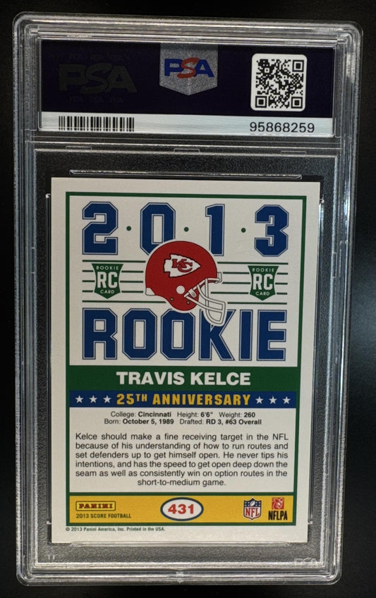 2013 Panini Score Travis Kelce #431 RC Chiefs PSA 9