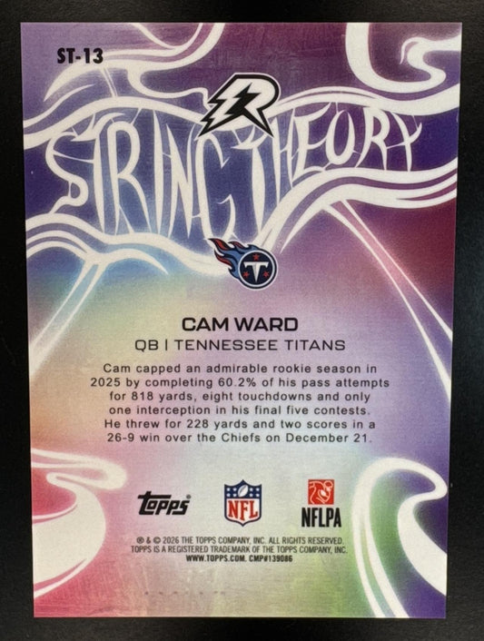 2025 Topps Resurgence Cam Ward #ST-13 String Theory RC Titans