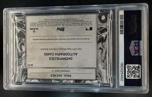 2025 Topps Museum Collection Paul Skenes #SA-PS Showpieces Auto Gold /10 PSA 9
