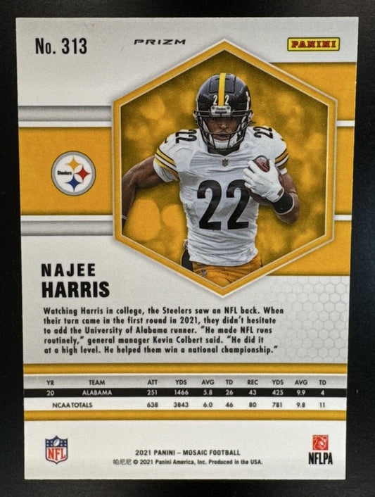 2021 Panini Mosaic Najee Harris #313 Honeycomb RC Steelers