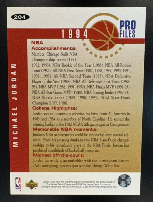 1994-95 Upper Deck Collector's Choice Michael Jordan #204 Bulls