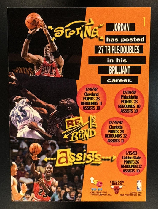 1993-94 Topps Stadium Club Michael Jordan #1 Bulls