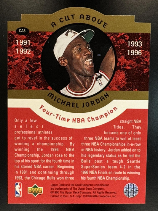 1996 Upper Deck Collector's Choice Michael Jordan #CA8 A Cut Above: The Years Bulls