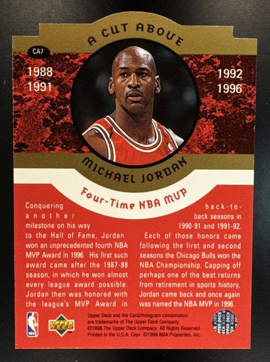 1996-97 Upper Deck A Cut Above: The Jordan Years Michael #CA7 Bulls