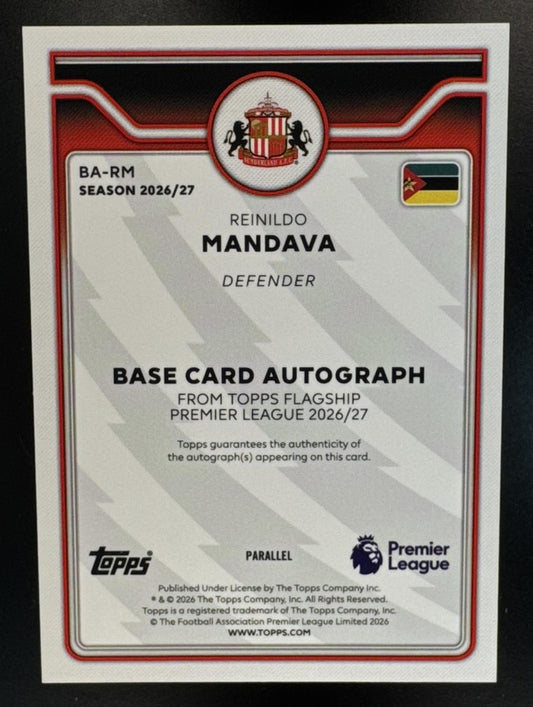 2026 Topps Premier League Reinildo Mandava #BA-RM Auto Purple Rainbow Foil /199