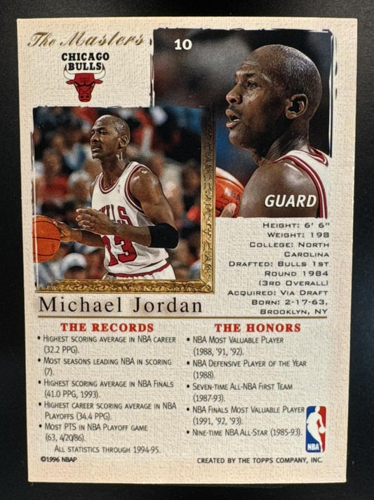 1996 Topps Gallery Michael Jordan The Master's 10