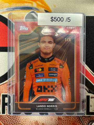 2025 Topps Fanatics Fest F1 Lando Norris Red Refractor /5