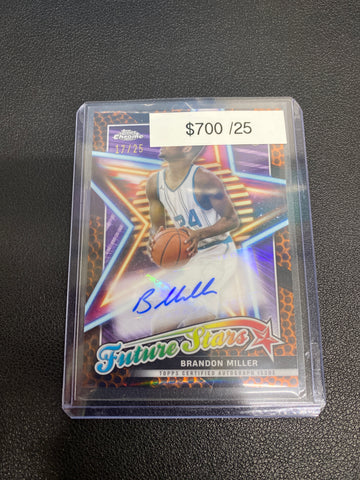 2024 Topps Chrome NBA Brandon Miller Future Stars Auto /25