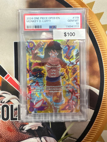 2024 One Piece OP09-119 Monkey D. Luffy PSA 10