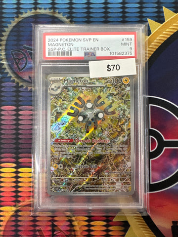 Pokémon SVP EN Magneton SSP Pokémon Center Elite Trainer Box 159 PSA 9