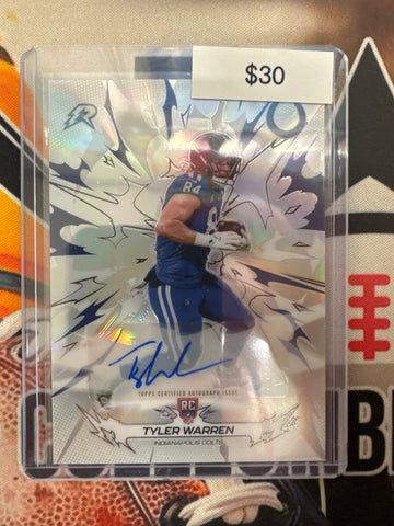 2026 Topps Resurgence NFL Tyler Warren Rookie Autograph Refractor