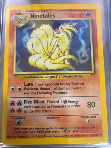 Pokemon Ninetales holo 12/102 base set