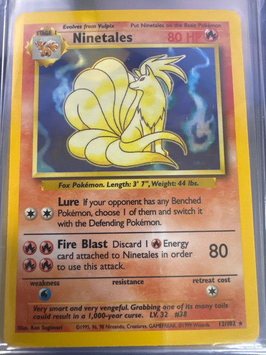 Pokemon Ninetales holo 12/102 base set