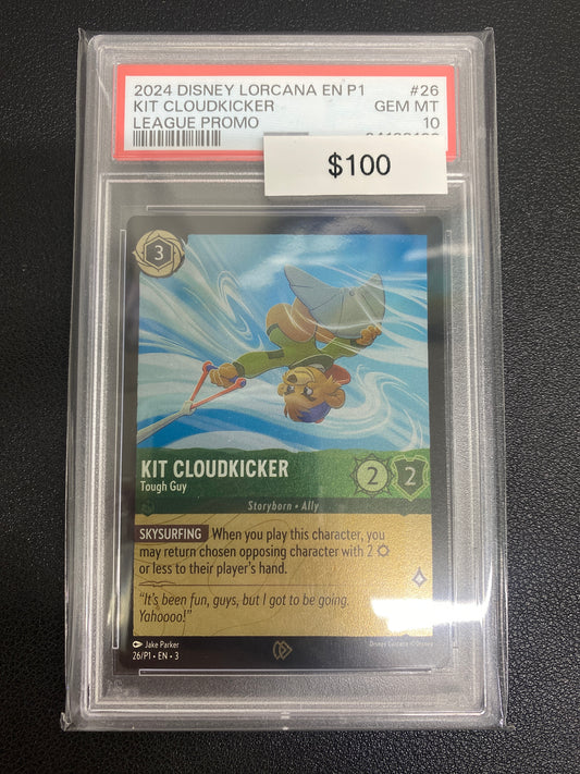 Disney Lorcana P1 League Promo Kit Cloudkicker PSA 10