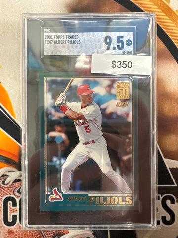 2001 Topps Traded MLB Albert Pujols Rookie SGC 9.5