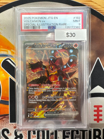 Pokemon Volcanion ex 182/159 Journey Together PSA 9