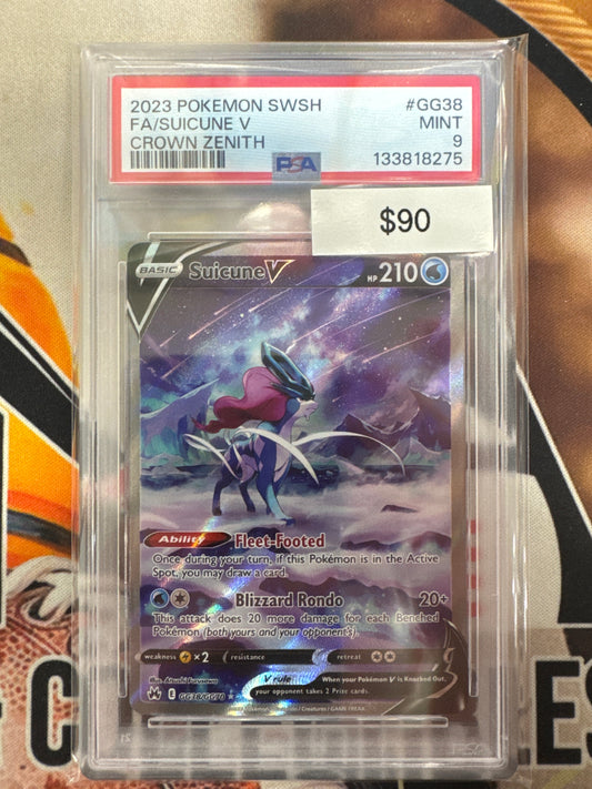 Pokemon Suicune V GG38/GG70 PSA 9