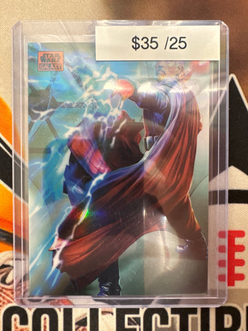 2025 Topps Chrome Star Wars Galaxy Dooku Orange Refractor /25