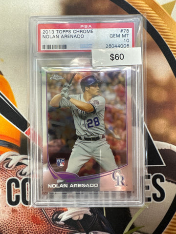 2013 Topps Chrome MLB Nolan Arenado Rookie PSA 10