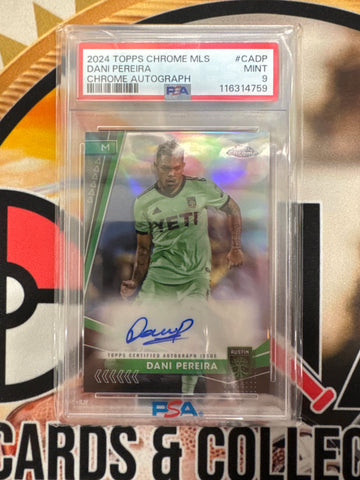 2024 Topps Chrome MLS Dani Pereira Chrome Autograph PSA 9
