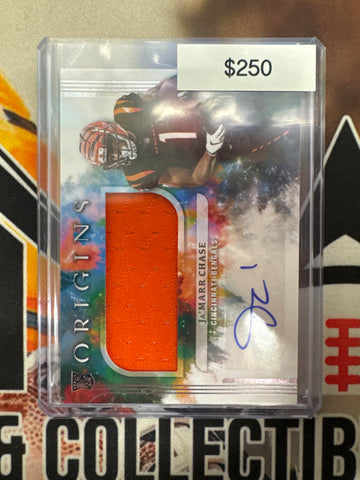 2021 Panini Origins NFL Ja’Marr Chase Rookie Patch Autograph