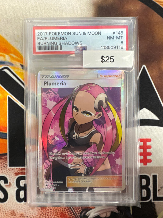 Pokemon Plumeria 145/147 Burning Shadows PSA 8