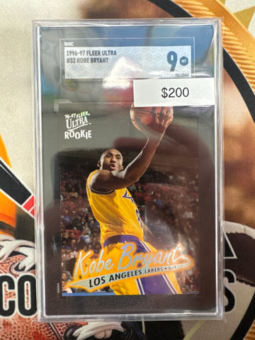 1996-97 Fleer Ultra Basketball Kobe Bryant Rookie SGC 9