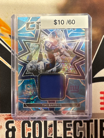 2023 Panini Spectra NFL Tiki Barber Crush Blue Disco Relic /60