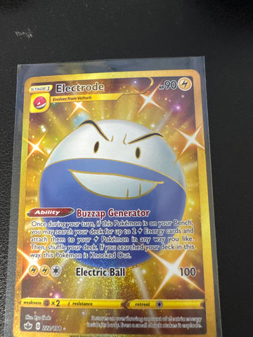 Pokemon Electrode 222/198 gold Chilling Reign