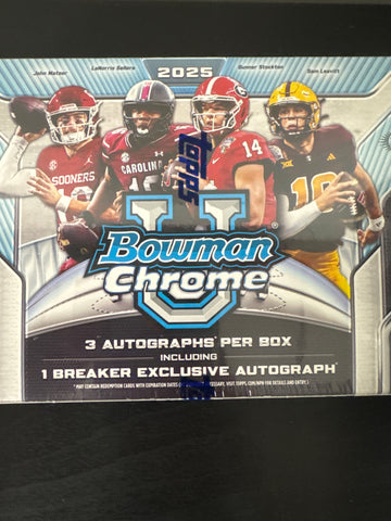 2025 Bowman Chrome U football hobby breaker delight