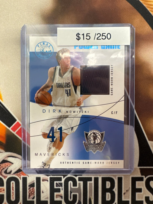 2004 Fleer Skybox NBA Dirk Nowitzki Power Game Authentic Game-Worn Relic /250