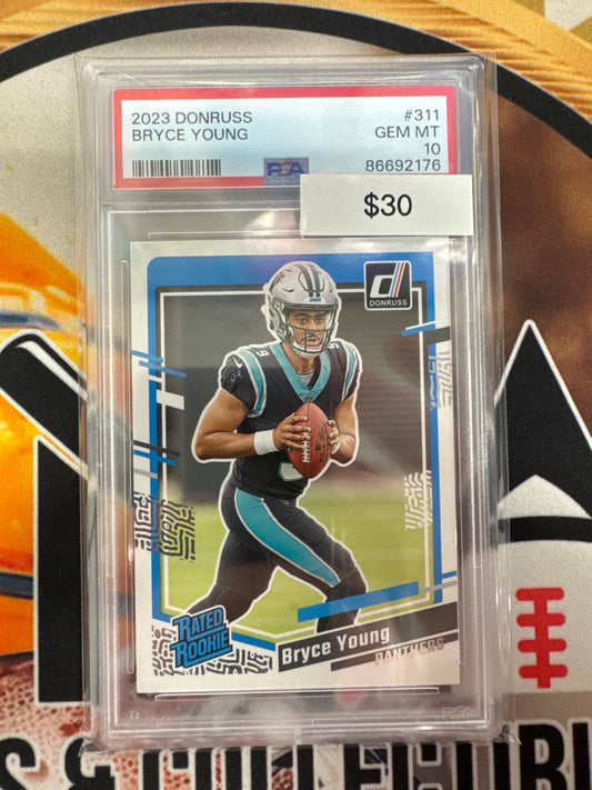 2023 Panini Donruss NFL Bryce Young Rated Rookie PSA 10